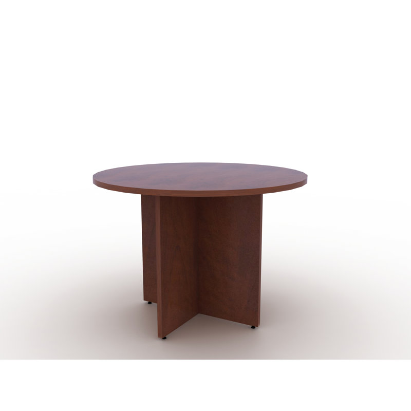 Friant Gitana Circular Meeting Table with Finished Underside, X Shape